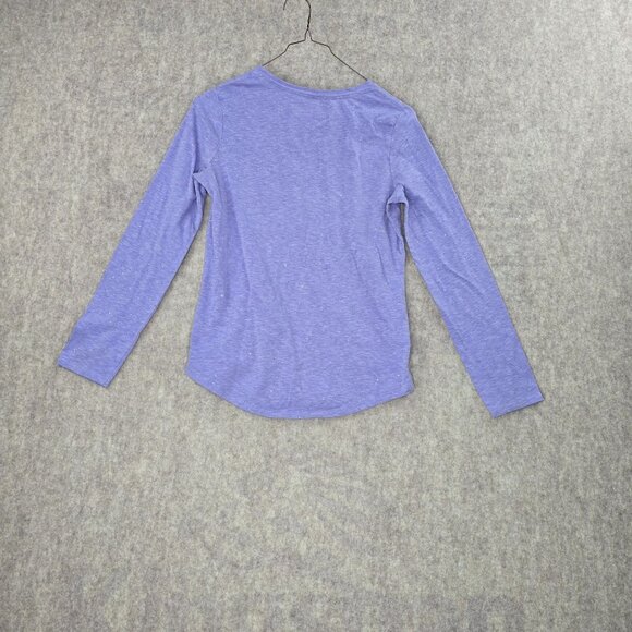 Cat & Jack XL Long Sleeve Lavender Glitter Tee For Girls - Picture 2 of 6